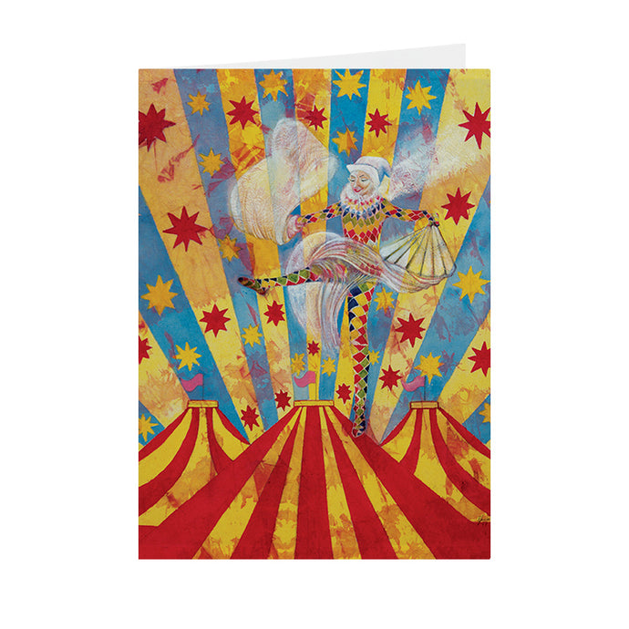 Circus Harlequin - Dancing Harlequin - Greeting Card - V_32