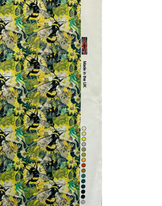 Poly Soft Touch Velvet - Tiny Bees 1 meter remaining - PS_06