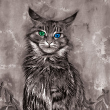 Cats - Green & Blue eyed - Greeting Card - S_49