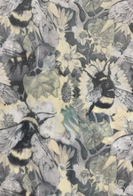 Poly Georgette - Tiny Bees (Dark) 1 meter remaining - PG_12