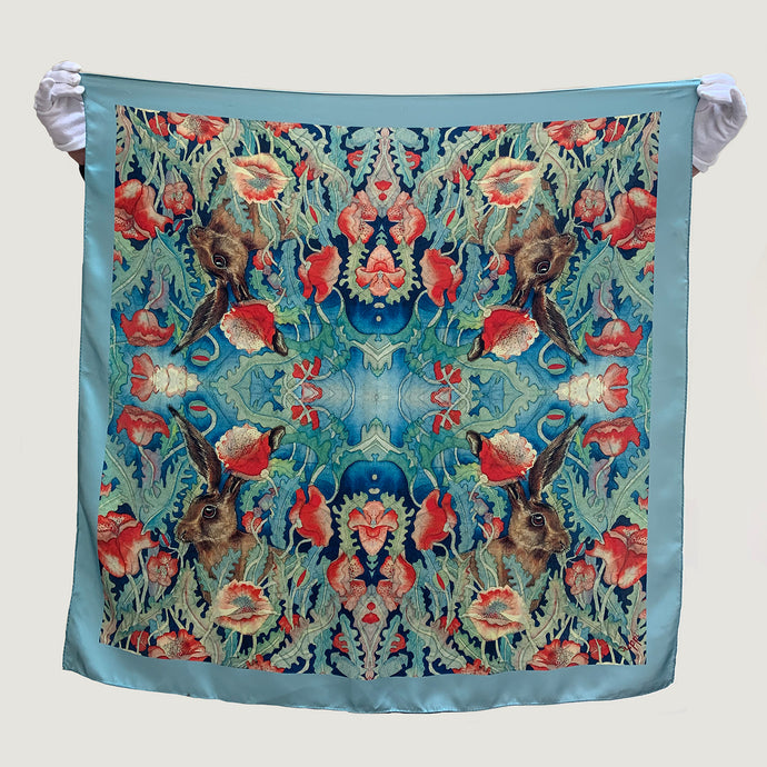 Square Quarter - Light Satin Silk Scarf - SQ_02