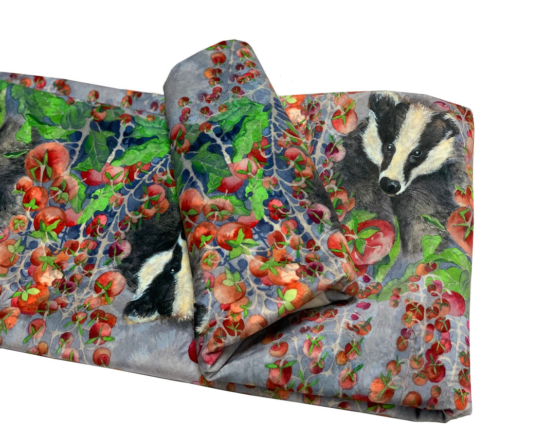 Poly Soft Touch Velvet - Boris the Badger 1 meter remaining - PS_07