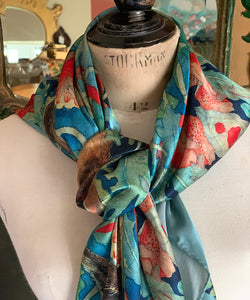 Square Quarter - Light Satin Silk Scarf - SQ_02