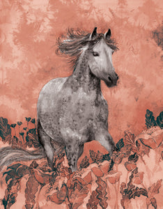 Horse - Dapple grey - Greeting Card - V_120