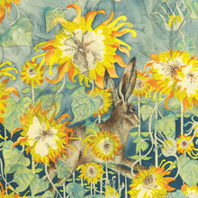 Hares in Wonderland - Sunflower & Hare - Greeting Card - S_22