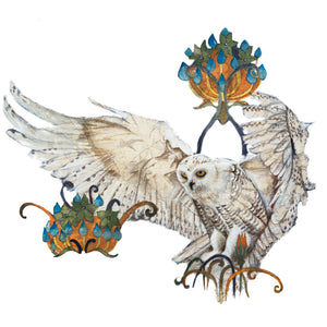 Owls in wonderland - Barn Owl - Greeting Card - S_28