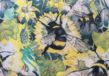 Poly Georgette - Tiny Bees (Bright) 1 meter remaining - PG_11