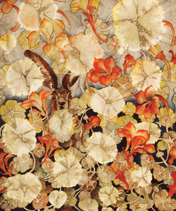 Hares in Wonderland - Peeping Hare - Greeting Card - V_101