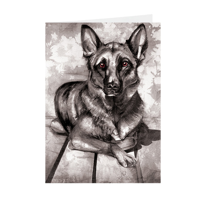 Dogs - Alsatian - Greeting Card - V_112