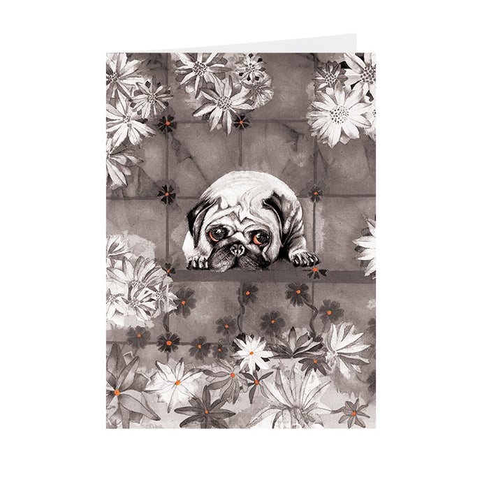 Dogs - Pug - Greeting Card - V_114