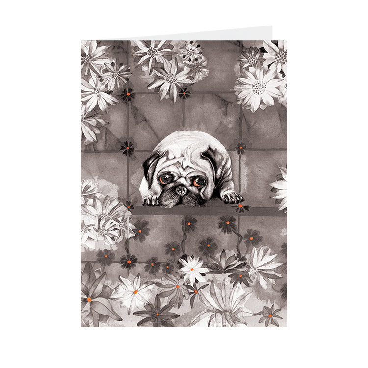 Dogs - Pug - Greeting Card - V_114
