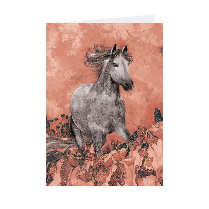 Horse - Dapple grey - Greeting Card - V_120