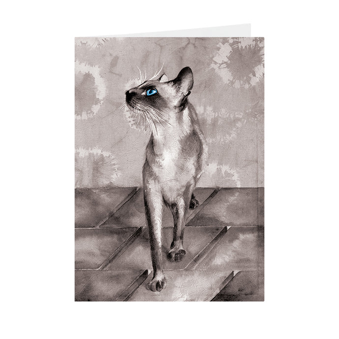 Cats - Blue eyed - Greeting Card - V_126