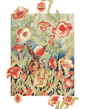 Hares in Wonderland - Poppies & Hare - Greeting Card - V_12