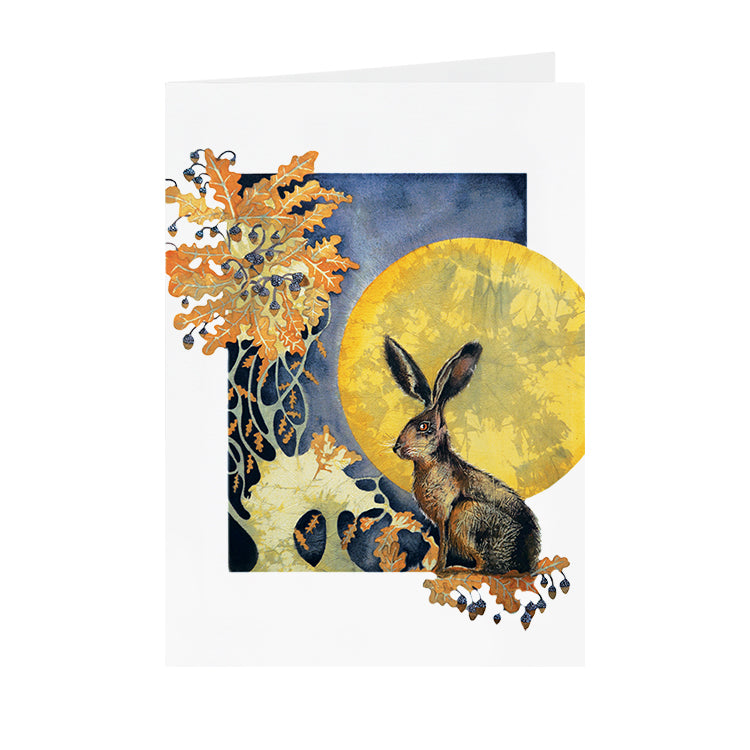 Hares in Wonderland - Moonlight Hare - Greeting Card - V_18