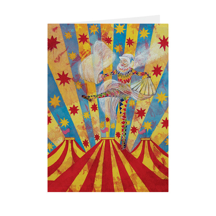 Circus Harlequin - Dancing Harlequin - Greeting Card - V_32