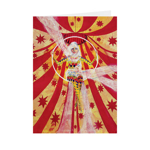 Circus Harlequin - Trapeze artist - Greeting Card - V_33