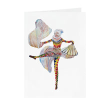 Circus Female Harlequin - Dancing Harlequin - Greeting Card - V_44