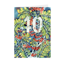 Birthdays - "40th" Rowan Tree - Greeting Card - V_92