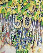 Birthdays - "50" Silver Birch - Greeting Card - V_95
