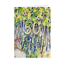 Birthdays - "50" Silver Birch - Greeting Card - V_95